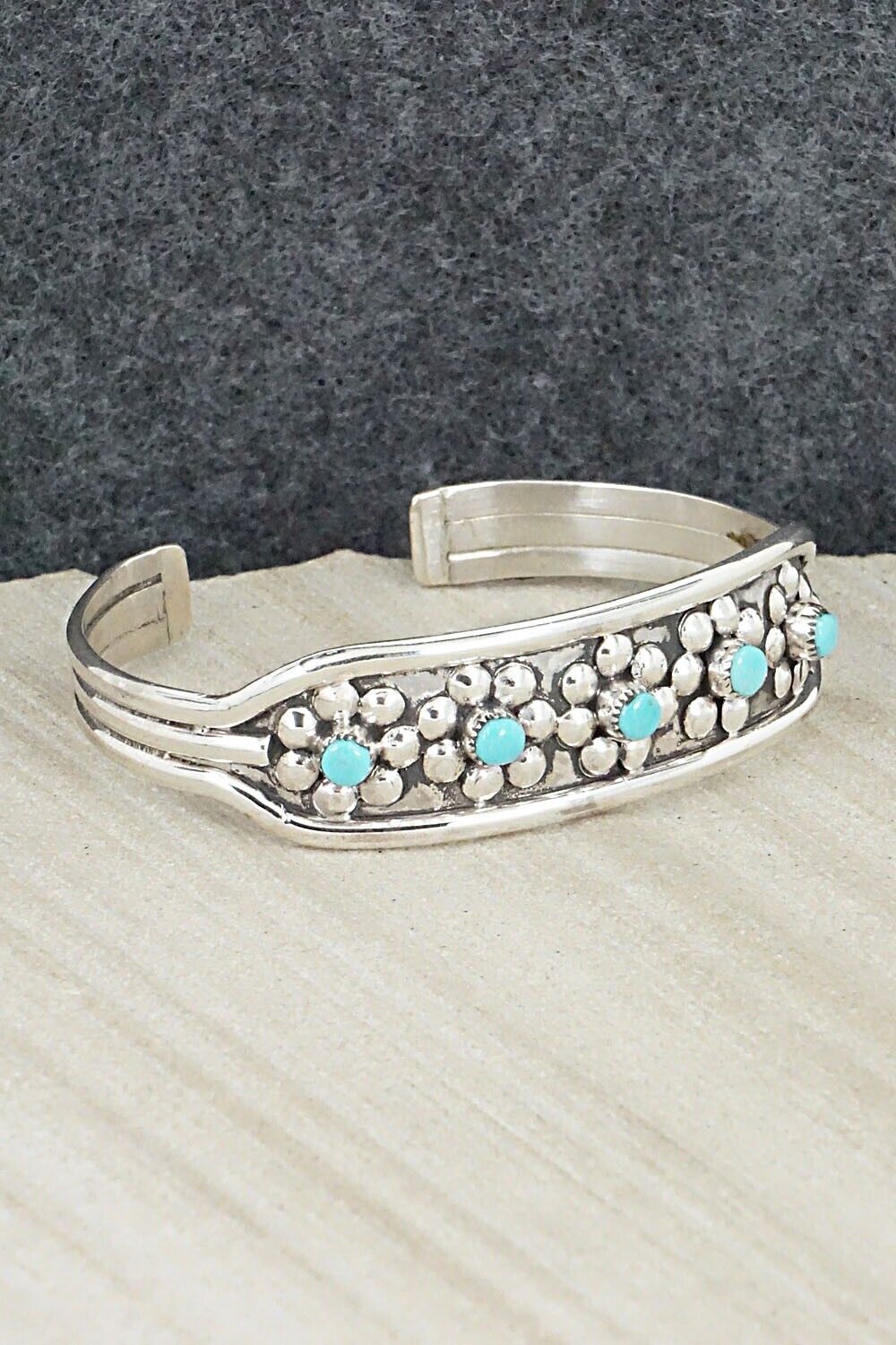 Turquoise & Sterling Silver Bracelet - Ronald Yatsattie