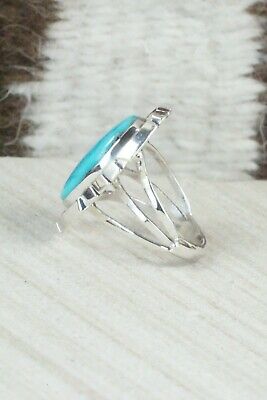 Turquoise & Sterling Silver Ring - Samuel Yellowhair - Size 6