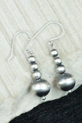 Sterling Silver Navajo Pearl Earrings - Jan Mariano