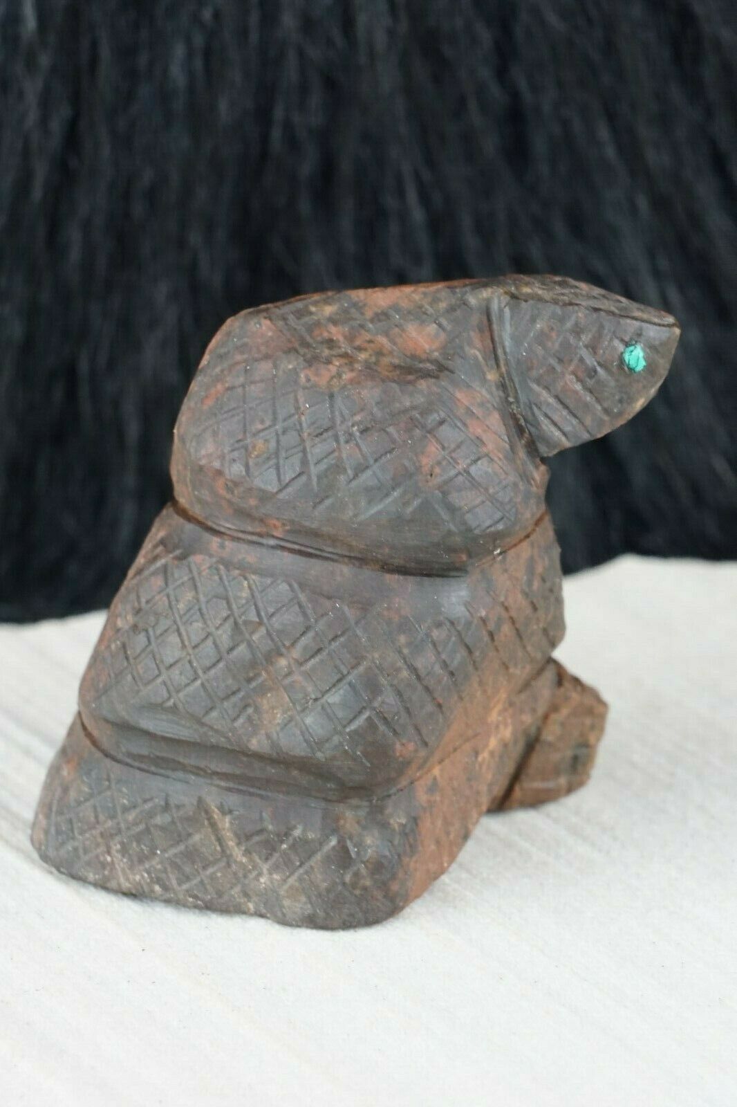 Snake Zuni Fetish Carving - Kent Banteah - High Lonesome Trading
