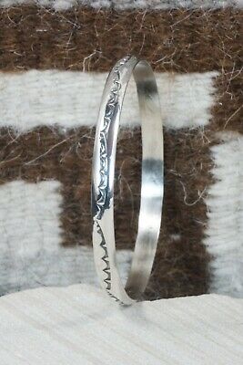 Navajo Sterling Silver Bangle - Elaine Tahe
