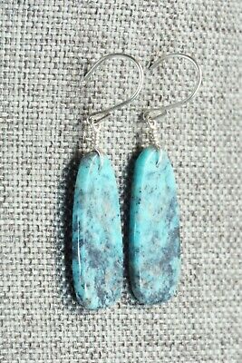 Turquoise & Sterling Silver Earrings - Lester Abeyta