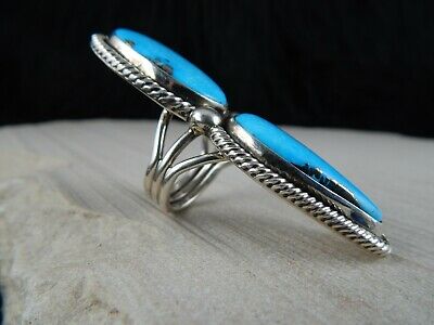 Turquoise & Sterling Silver Ring - Rick Martinez - Navajo - Size 8 - High Lonesome Trading