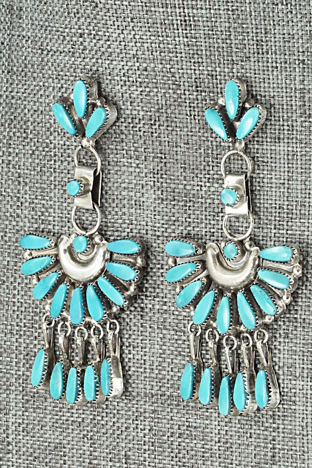 Turquoise & Sterling Silver Earrings - Viola Bobelu