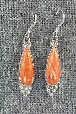 Spiny Oyster & Sterling Silver Earrings - Judy Largo