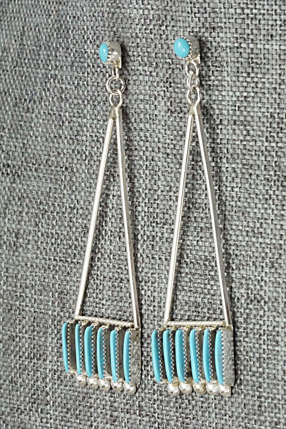 Turquoise & Sterling Silver Earrings - Ashley Laate