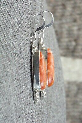 Spiny Oyster & Sterling Silver Earrings - Judy Largo
