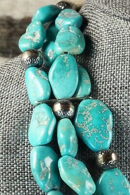 Turquoise & Sterling Silver Necklace - Navajo
