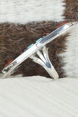 Multi Stone & Sterling Silver Ring - Leslie & Gladys Lamy - Size 8