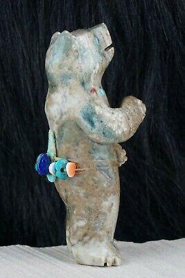 Bear Zuni Fetish Carving - Narren Bowannie - High Lonesome Trading