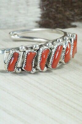 Coral and Sterling Silver Bracelet - Pricilla Reeder