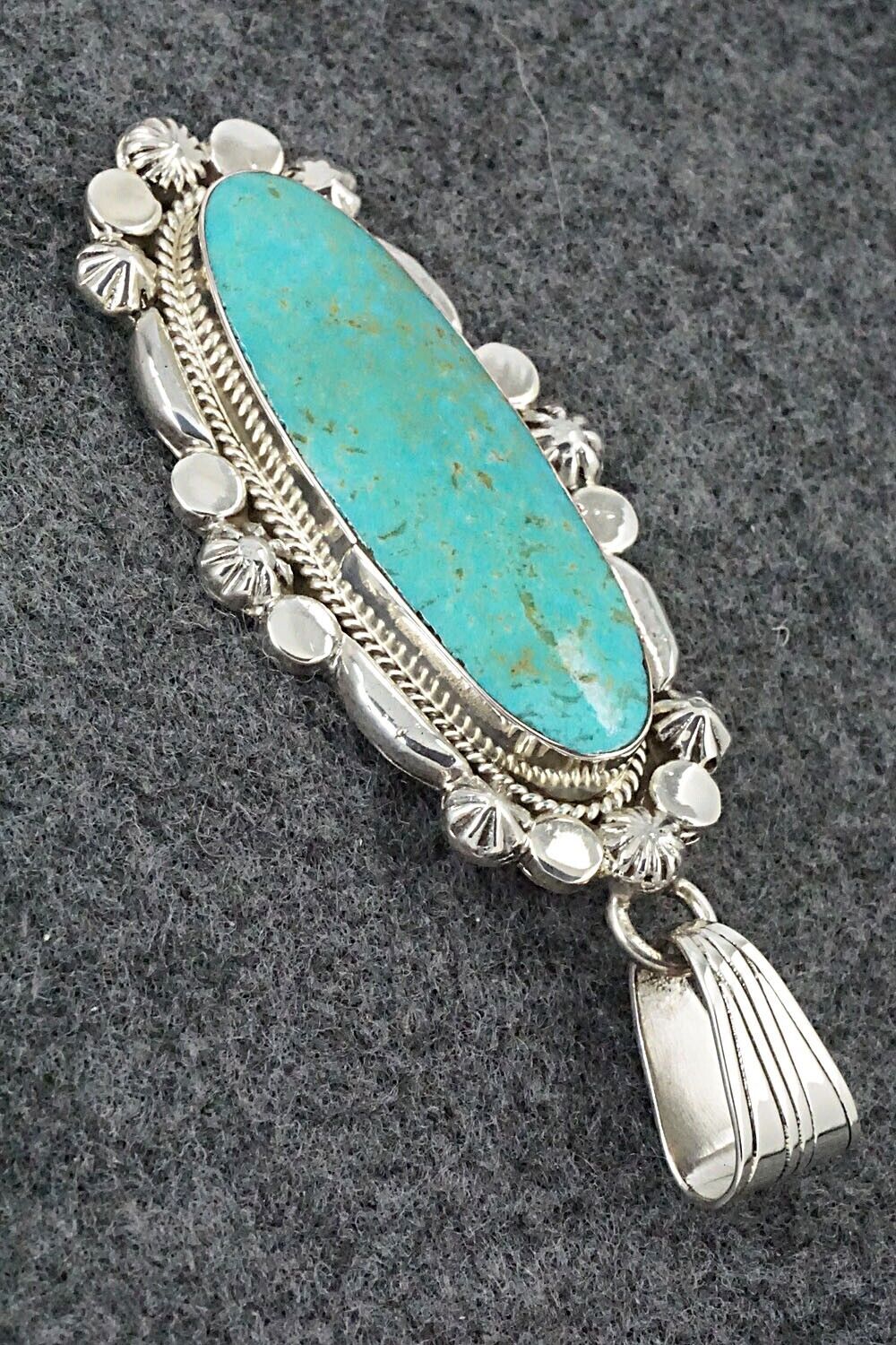 Turquoise & Sterling Silver Pendant - Jimson Belin