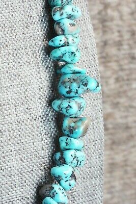 Turquoise and Sterling Silver Necklace - Navajo