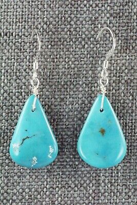 Turquoise & Sterling Silver Earrings - Navajo