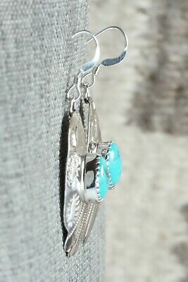 Turquoise and Sterling Silver Earrings - Roger Pino