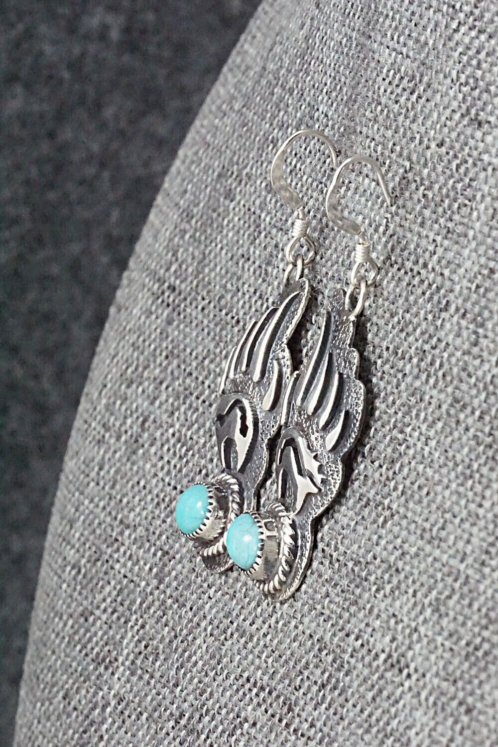 Turquoise & Sterling Silver Earrings - Ross Antonio