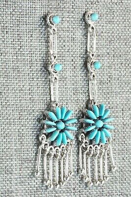Turquoise & Sterling Silver Earrings - Mildred Ukestine