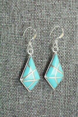 Turquoise & Sterling Silver Earrings - Laurie Kallestewa - High Lonesome Trading