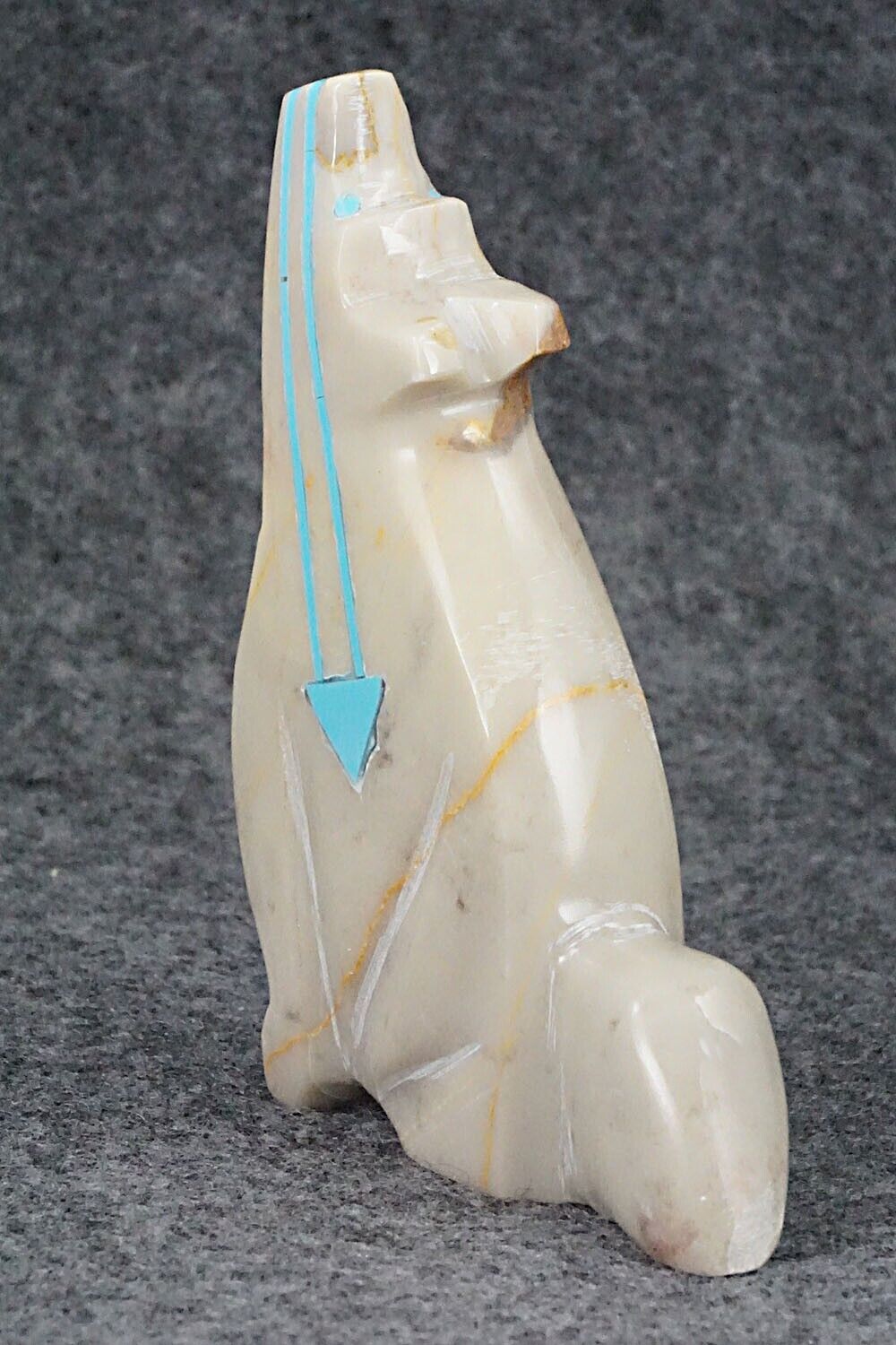 Wolf Zuni Fetish Carving - Rodney Laiwakete