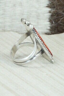 Spiny Oyster & Sterling Silver Ring - Selina Warner - Size 7