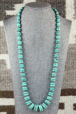 Turquoise & Sterling Silver Necklace - Navajo