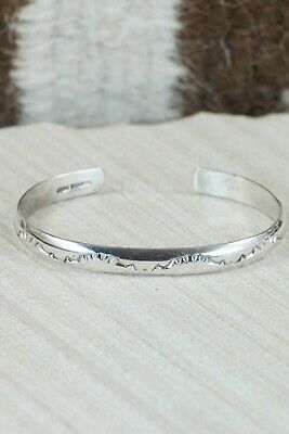 Navajo Sterling Silver Bracelet - Elaine Tahe