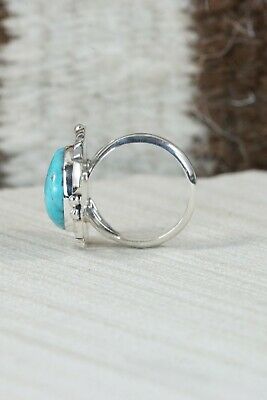 Navajo Turquoise & Sterling Silver Ring - Daniel Benally - Size 7