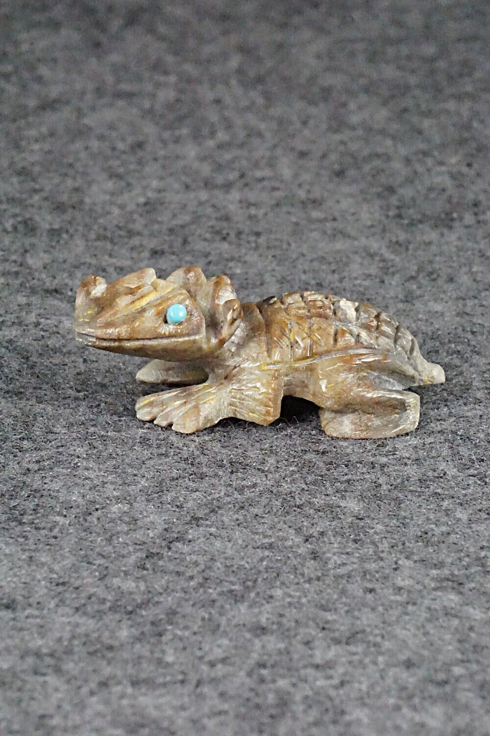 Horned Toad Zuni Fetish Carving - Dana Malani