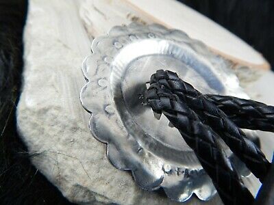 Navajo Sterling Silver Bolo Tie - Roberta Begay - High Lonesome Trading