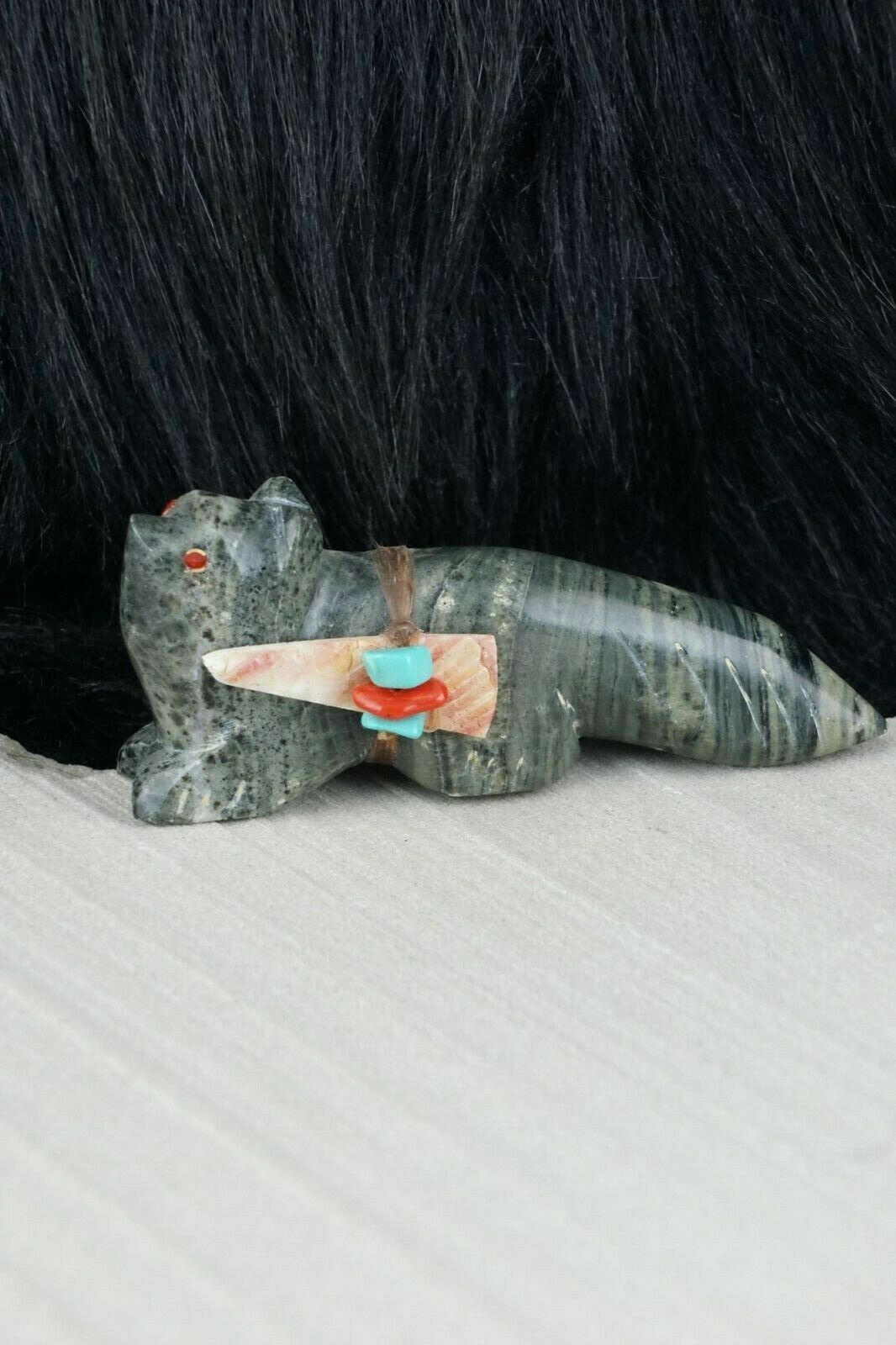 Wolf Zuni Fetish Carving - Lena Boone - High Lonesome Trading