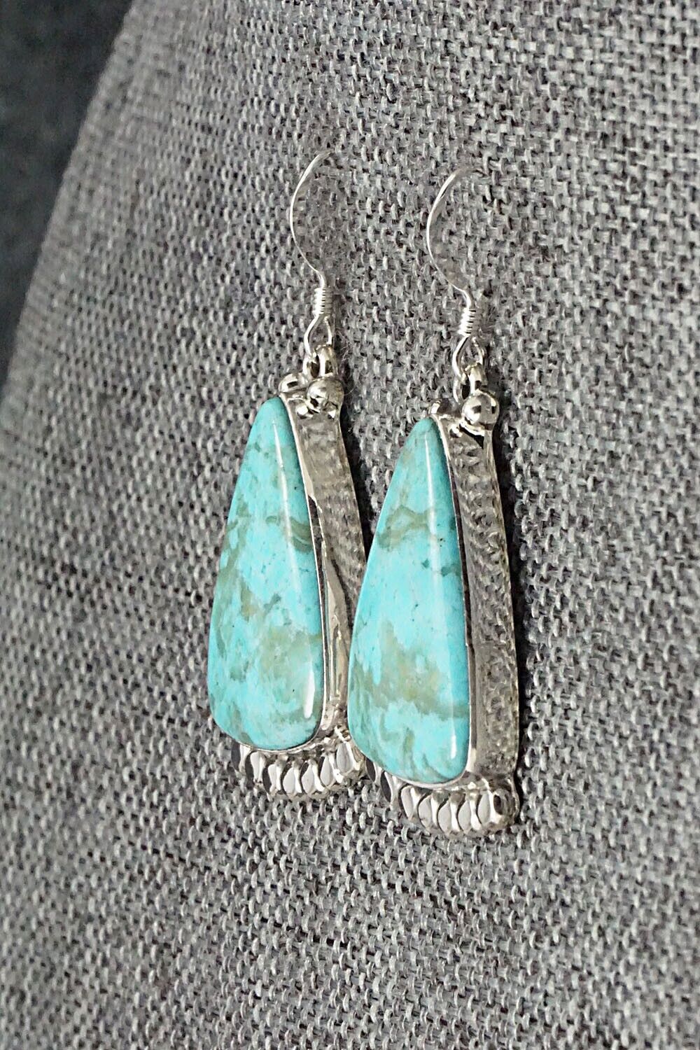Turquoise & Sterling Silver Earrings - Verley Betone