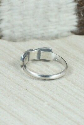 Coral & Sterling Silver Ring - Lee Shorty - Size 7