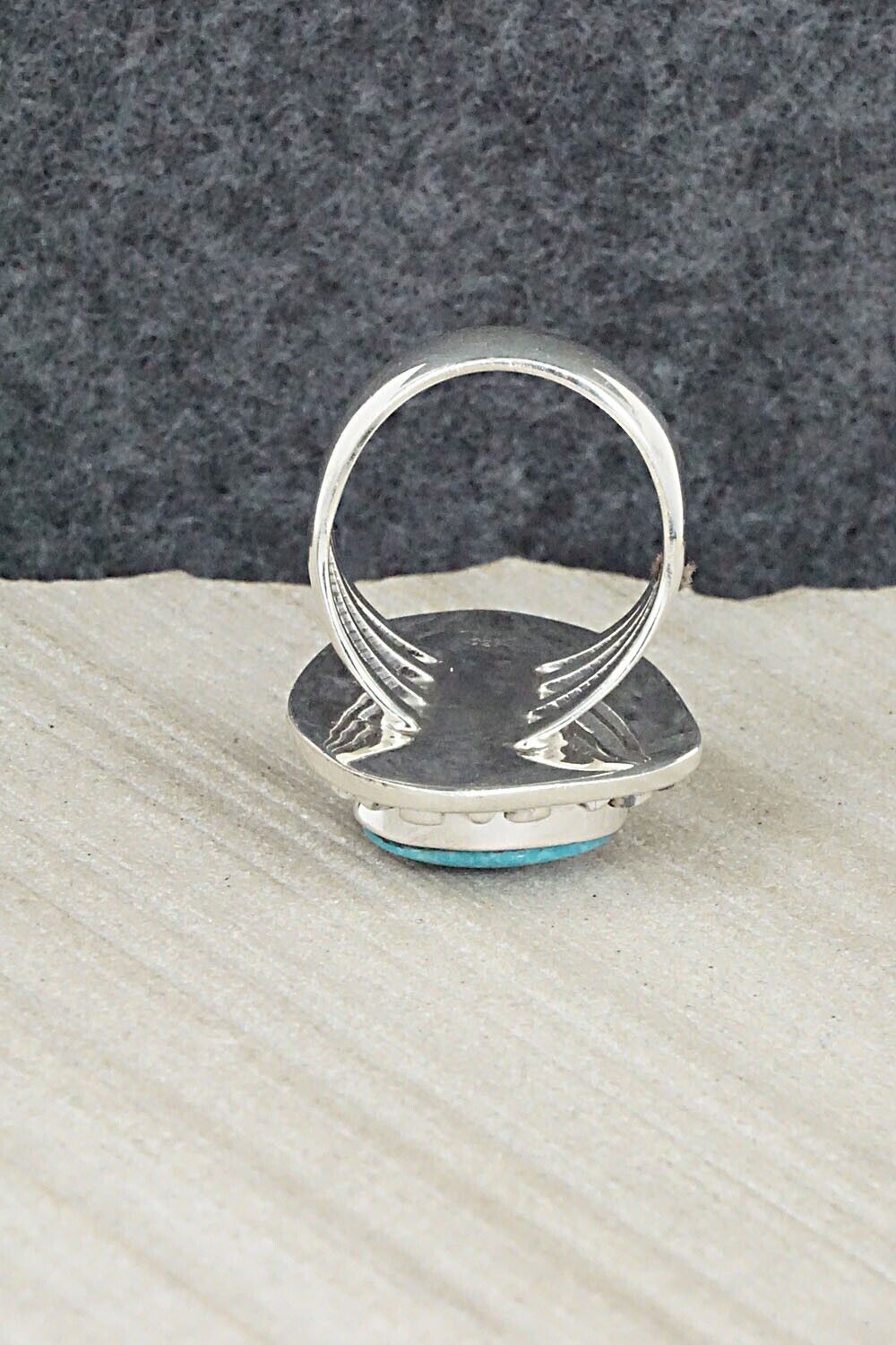 Turquoise & Sterling Silver Ring - Jimson Belin - Size 7