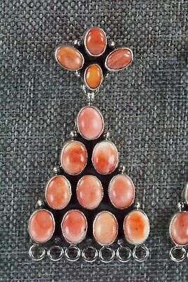 Spiny Oyster and Sterling Silver Earrings - Renelle Perry