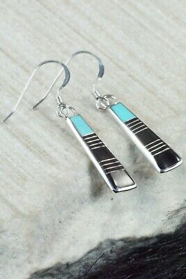 Turquoise & Sterling Silver Earrings - Valentine Laate