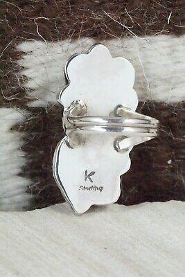 Turquoise and Sterling Silver Ring - Kenneth Jones - Size 7.5 - High Lonesome Trading