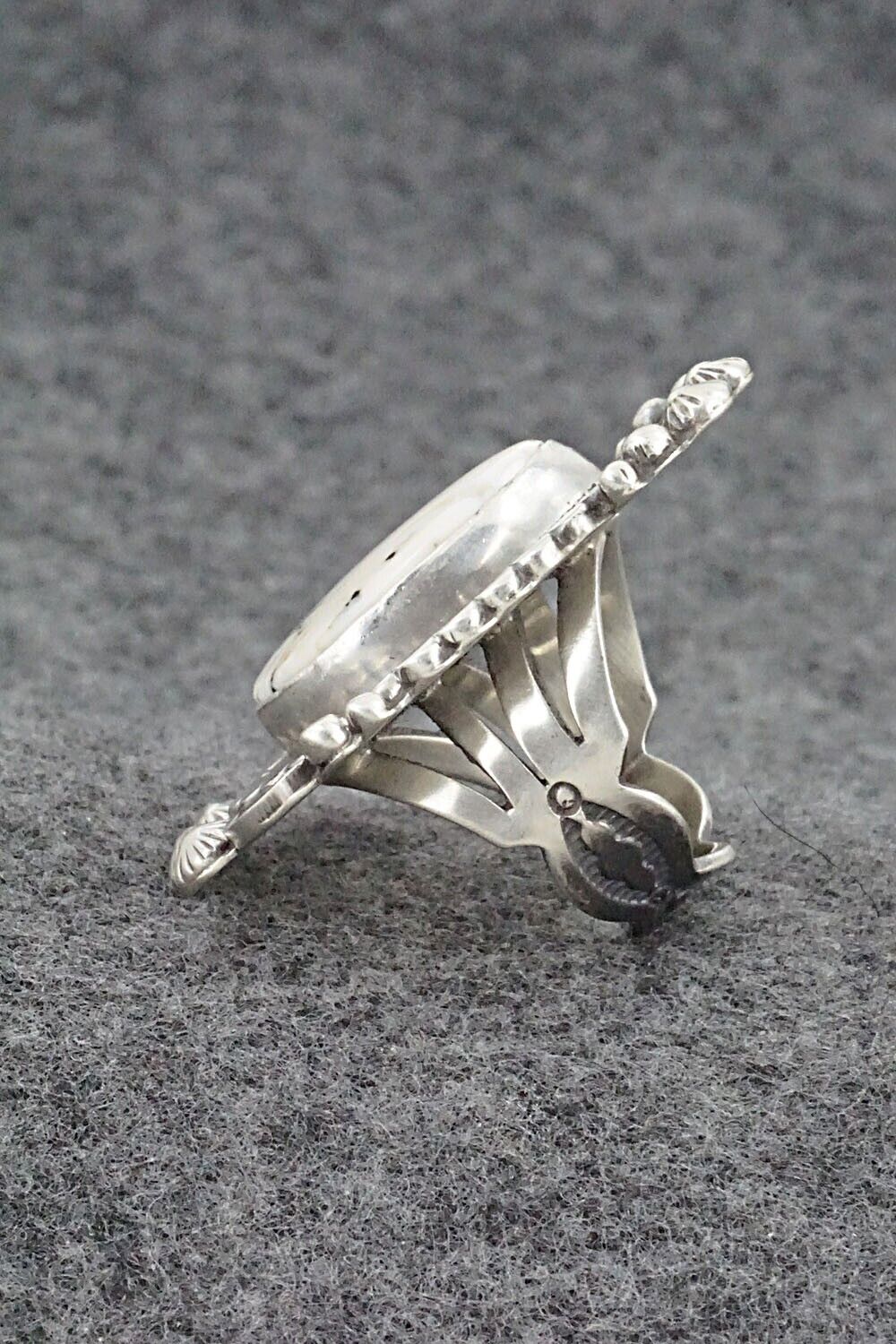 White Buffalo & Sterling Silver Ring - Tom Lewis - Size 6.5