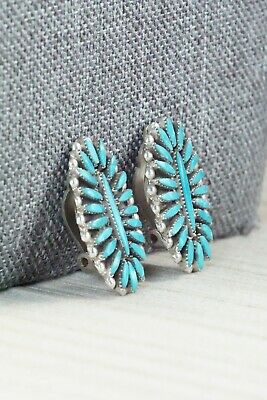Turquoise & Sterling Silver Earrings - Lorena Peina - High Lonesome Trading