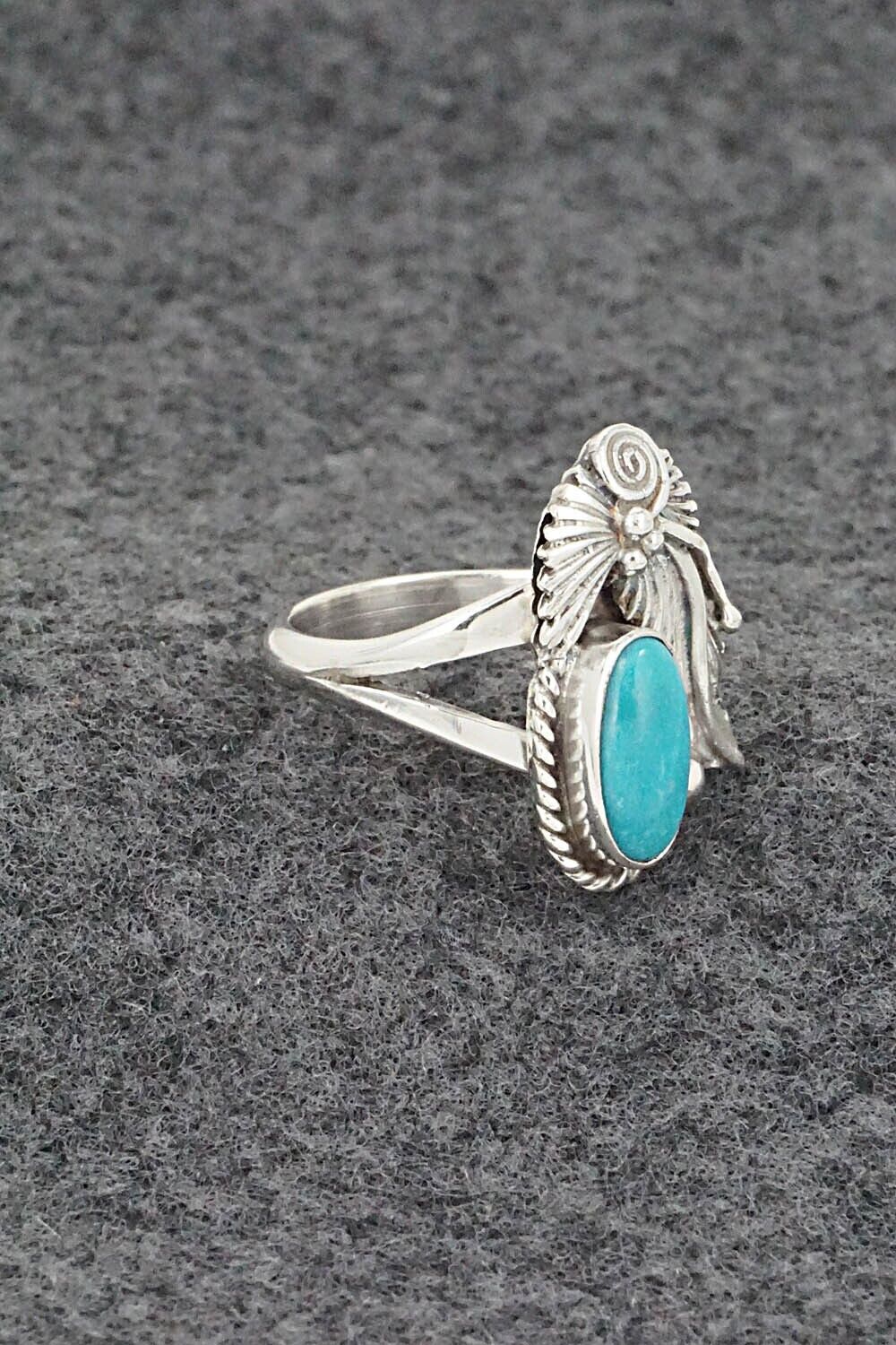 Turquoise & Sterling Silver Ring - Latricia Largo - Size 8.5