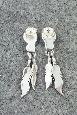 Turquoise & Sterling Silver Earrings - Lee Shorty