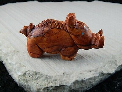 Hog Zuni Fetish Carving - Louise Ponchuella - High Lonesome Trading