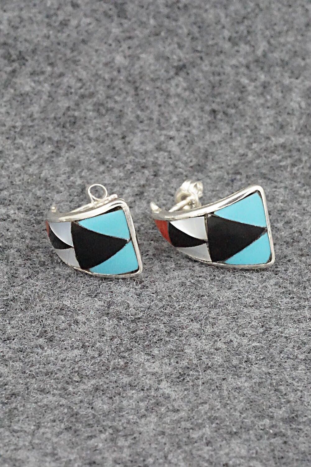 Multi Stone & Sterling Silver Earrings - Florency Lucio