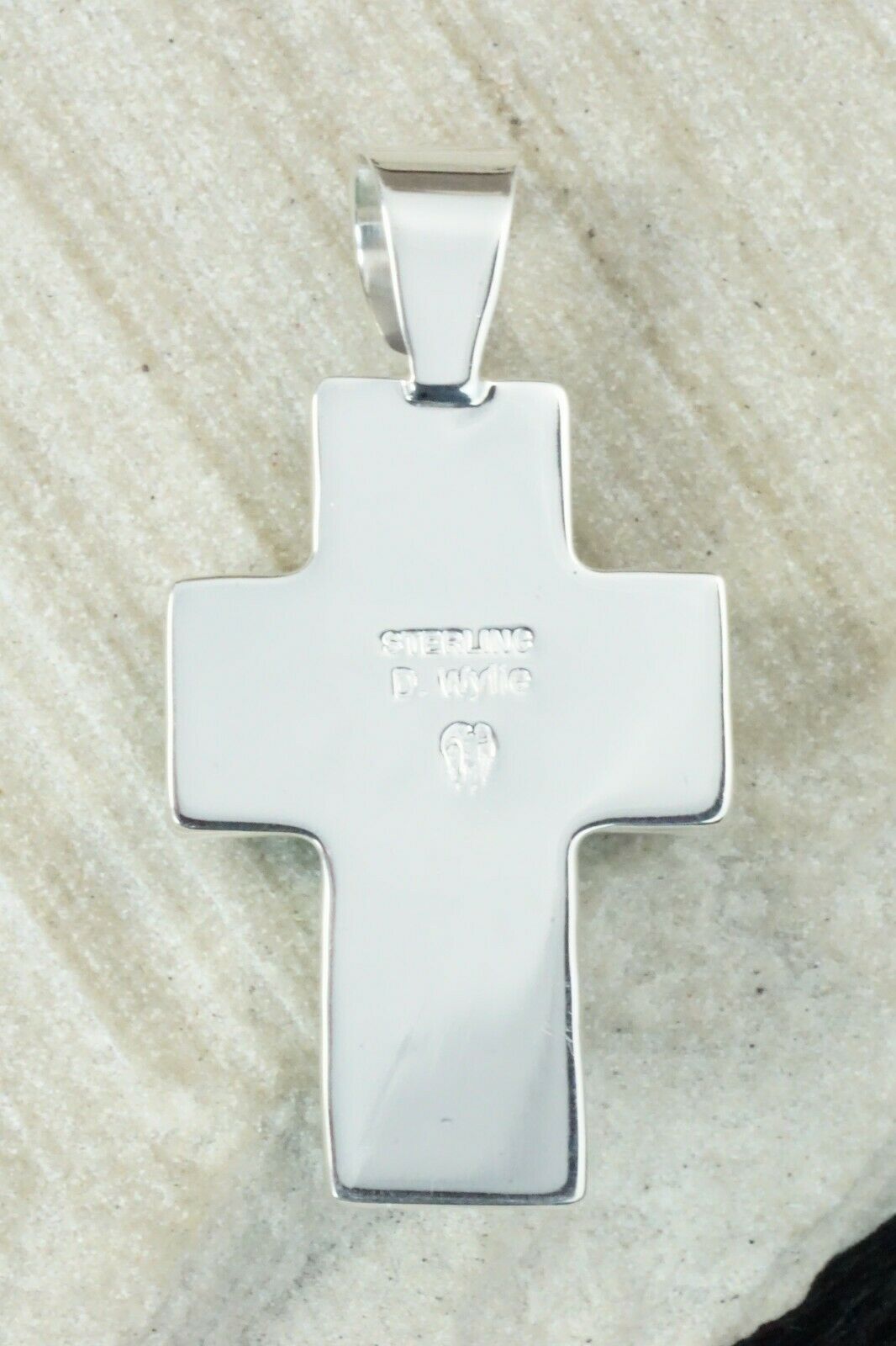 Turquoise & Sterling Silver Cross Pendant - Diane Wylie