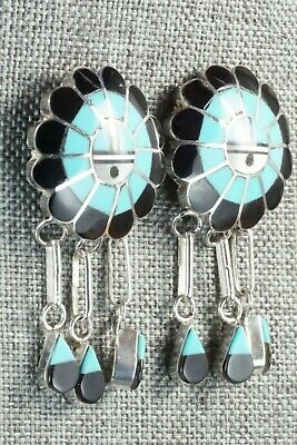 Turquoise & Sterling Silver Earrings - Harley Dickson
