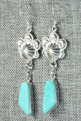 Turquoise & Sterling Silver Earrings - Bobby Platero