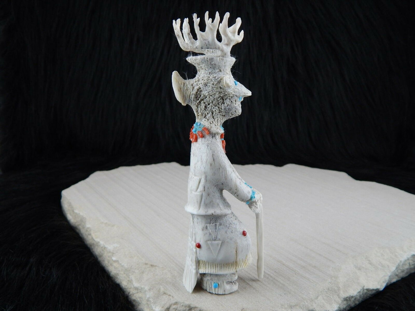 Dancer Zuni Fetish Carving - Marlon Lowsayatee - High Lonesome Trading