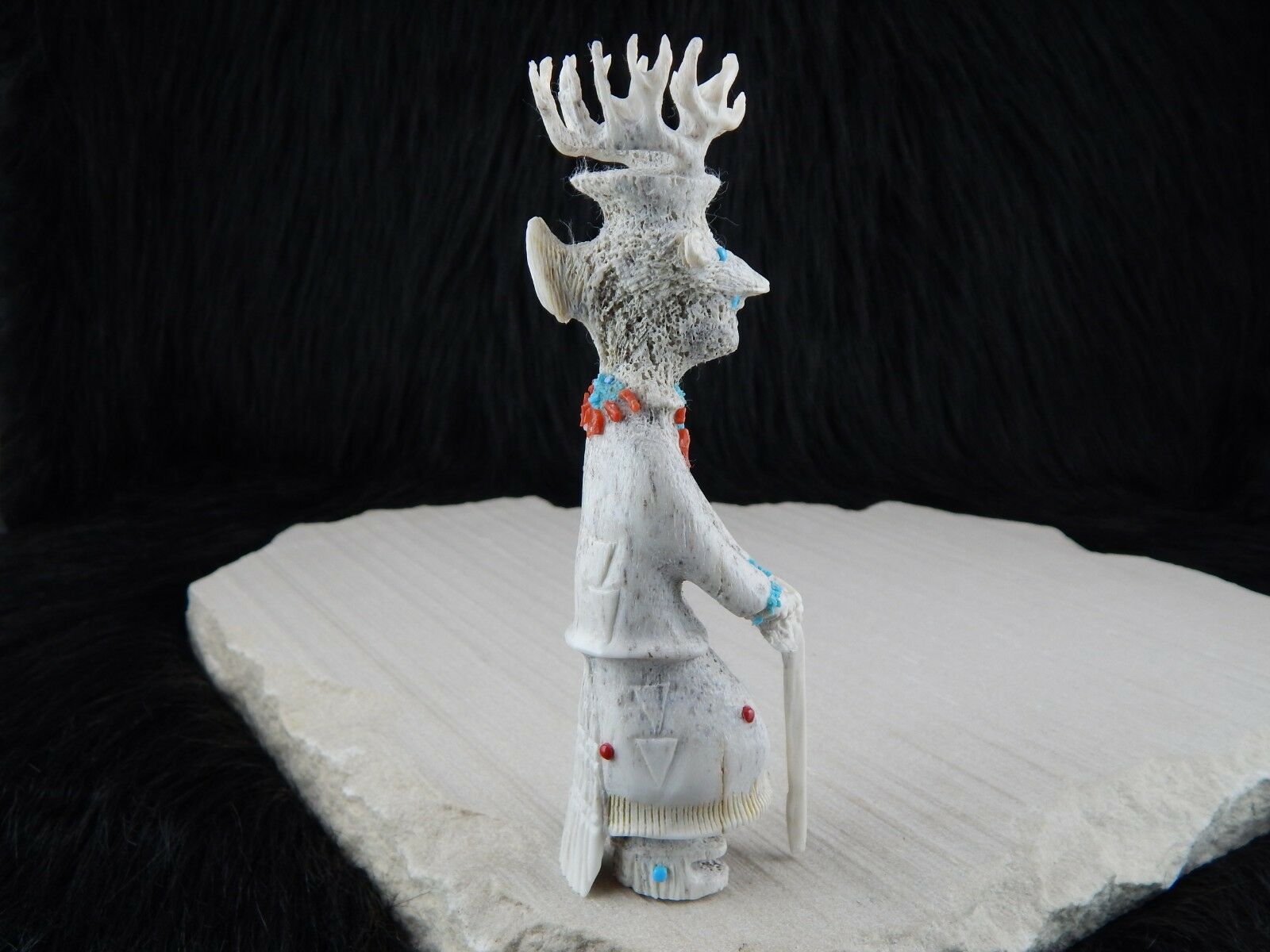 Dancer Zuni Fetish Carving - Marlon Lowsayatee - High Lonesome Trading