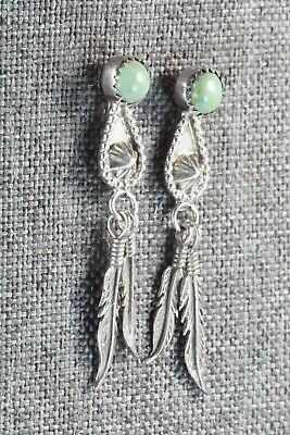 Turquoise & Sterling Silver Earrings - Navajo