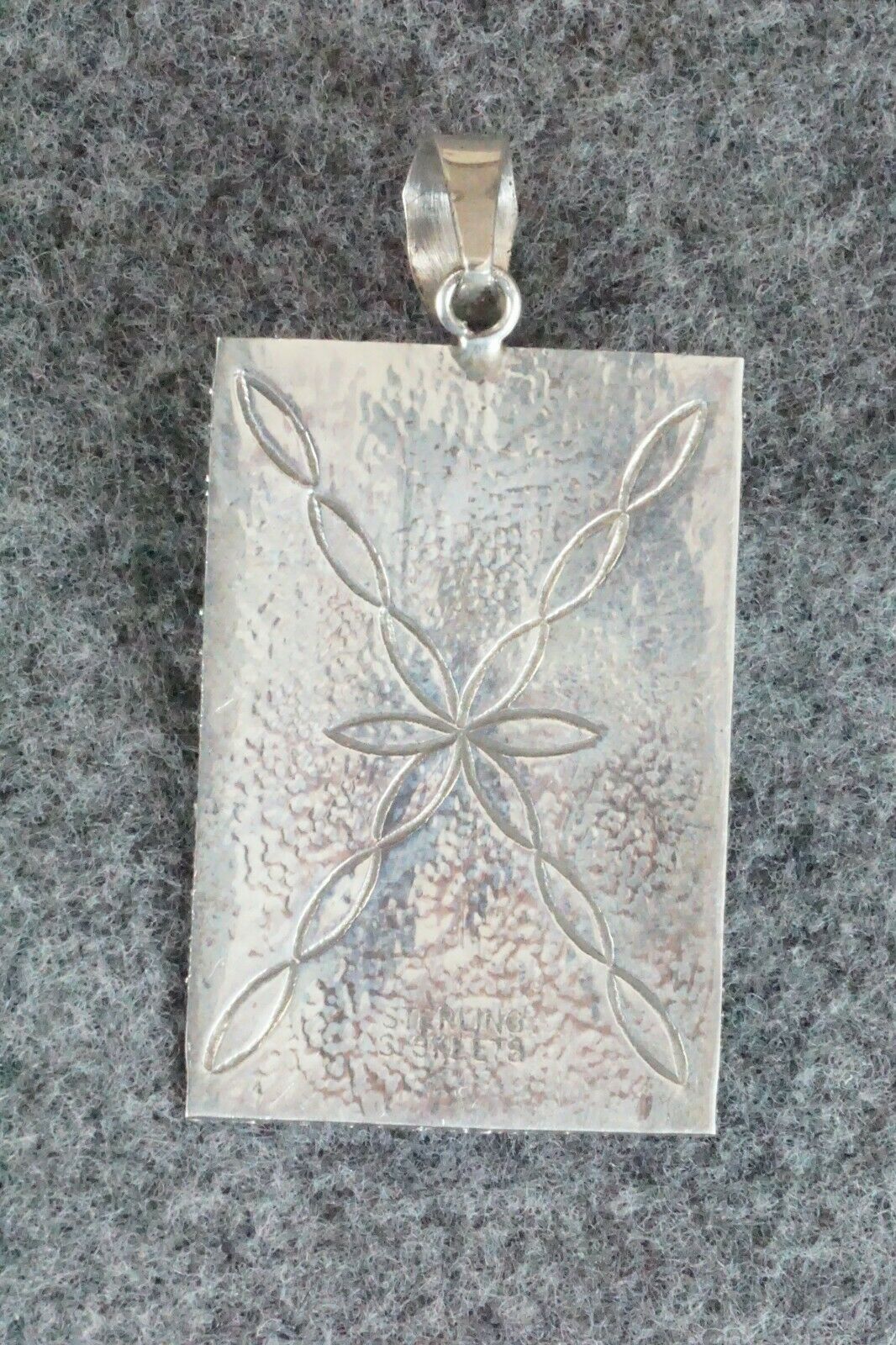 Turquoise & Sterling Silver Pendant - Shirley Skeets