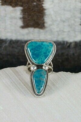 Navajo Turquoise & Sterling Silver Ring - Rick Martinez - Size 9 - High Lonesome Trading